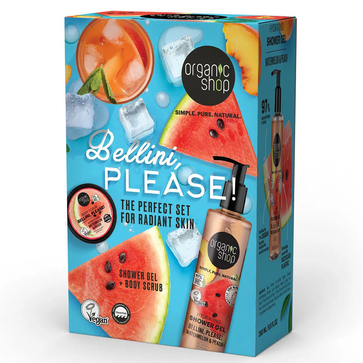 Organic Shop „Bellini Please” testápoló szett - 280ml + 100ml Organic Shop „Bellini Please” testápoló szett - 280ml + 100ml
