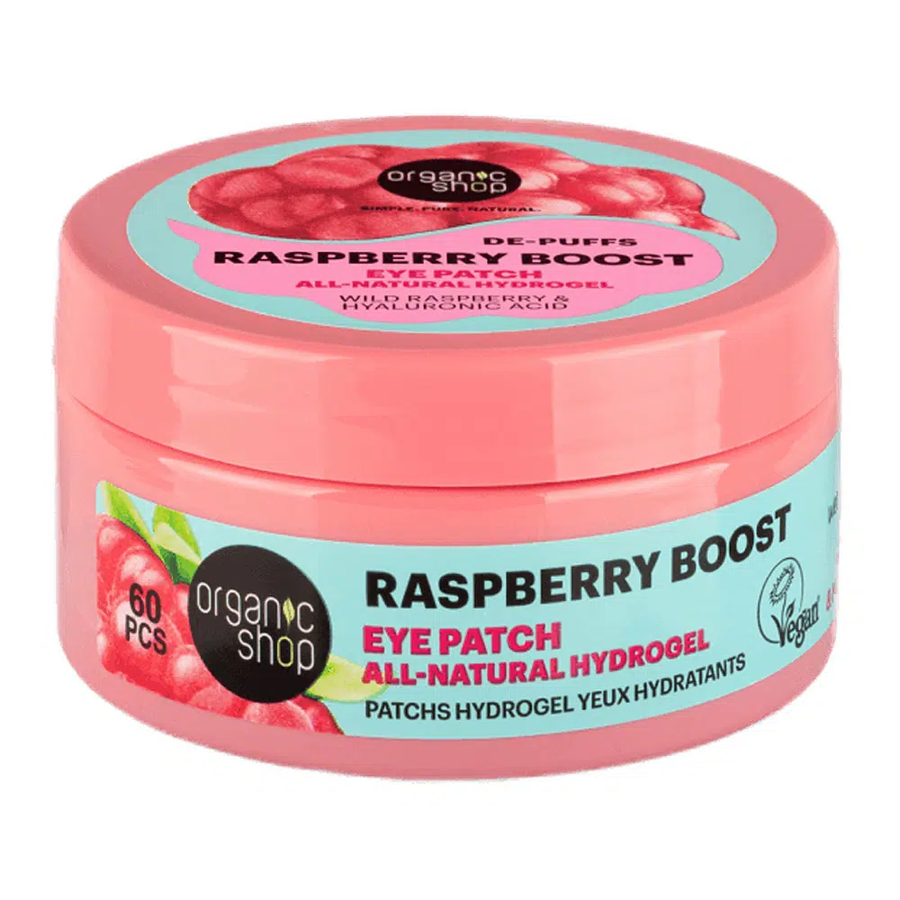 Organic Shop Természetes hidrogél szemmaszk erdei málnával és hialuronsavval - 60db Organic Shop Természetes hidrogél szemmaszk erdei málnával és hialuronsavval - 60db