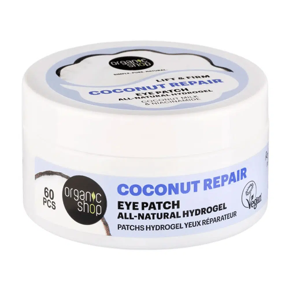 Organic Shop Természetes hidrogél szemmaszk kókusztejjel és niacinamiddal - 60db Organic Shop Természetes hidrogél szemmaszk kókusztejjel és niacinamiddal - 60db