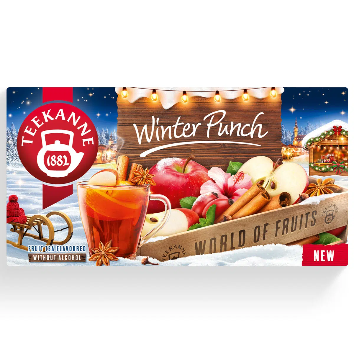 Teekanne Winter Punch rumos-szőlő és vanília ízesítésű tea - 40g Teekanne Winter Punch rumos-szőlő és vanília ízesítésű tea - 40g