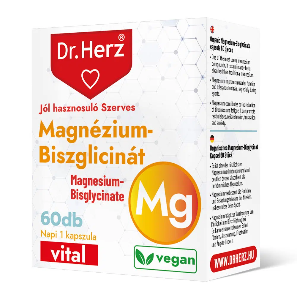 Dr. Herz Magnézium-Biszglicinát kapszula - 60db Dr. Herz Magnézium-Biszglicinát kapszula - 60db