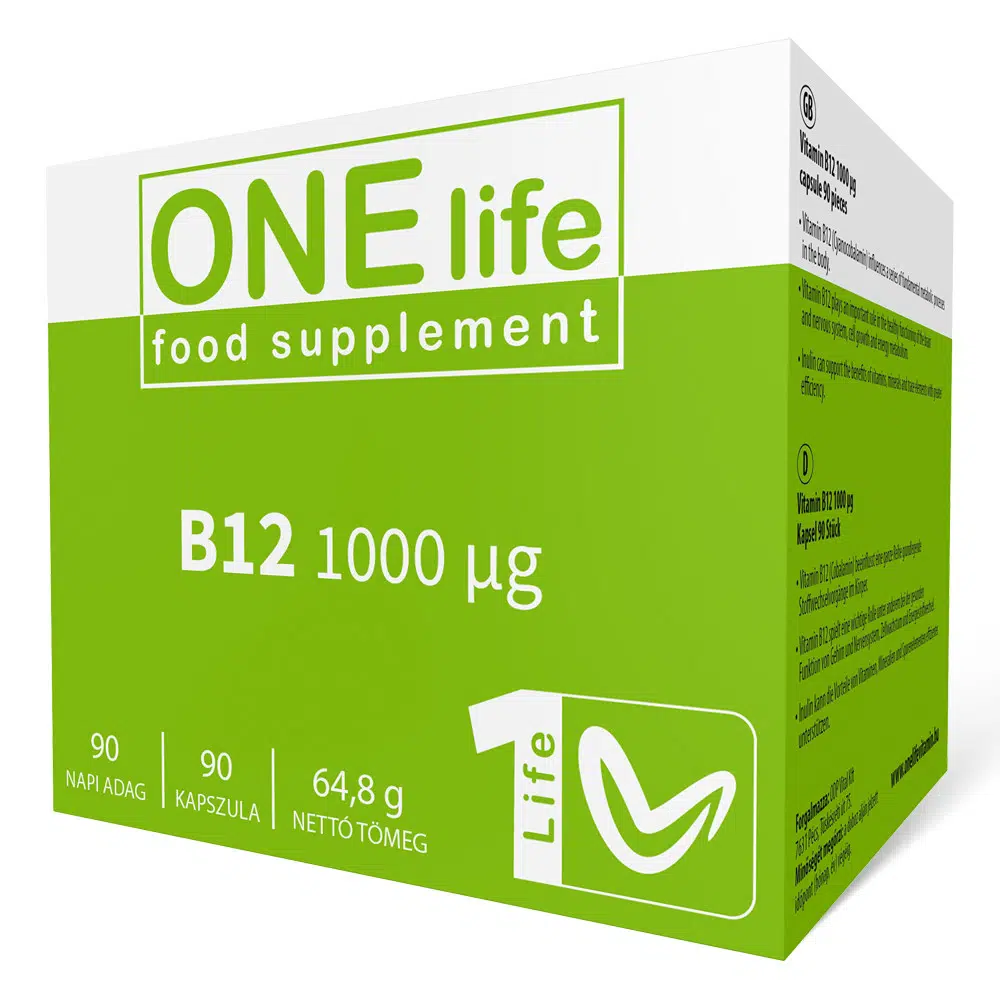 One Life B12-vitamin kapszula - 90db One Life B12-vitamin kapszula - 90db