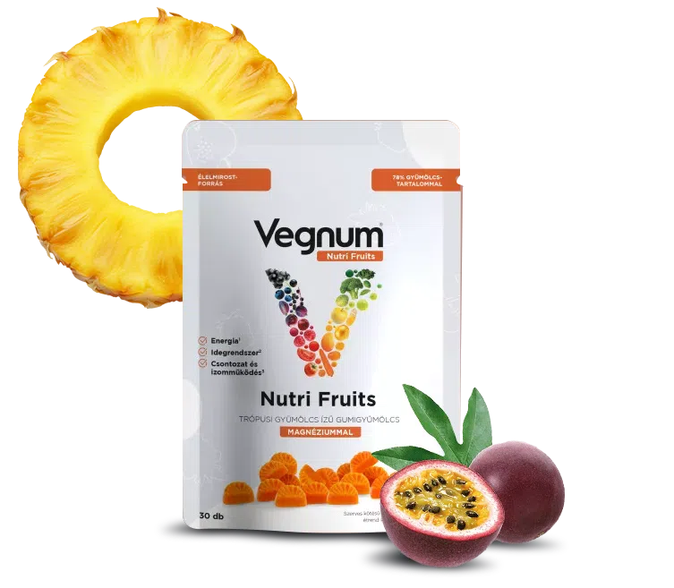 Vegnum Nutri Fruits Magnéziummal (trópusi gyümölcs ízű) gumigyümölcs