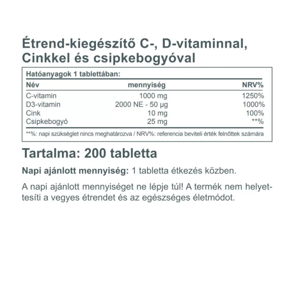 Vitaking C+D+Cink tabletta - 200db - Image 2 Vitaking C+D+Cink tabletta - 200db - Image 2