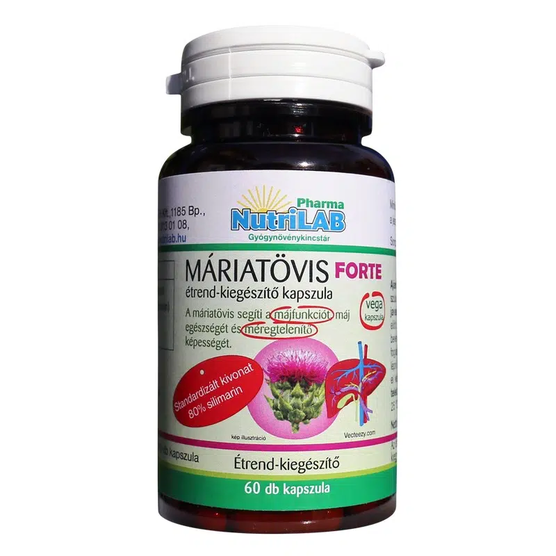 NutriLAB Máriatövis Forte kapszula 60db NutriLAB Máriatövis Forte kapszula 60db