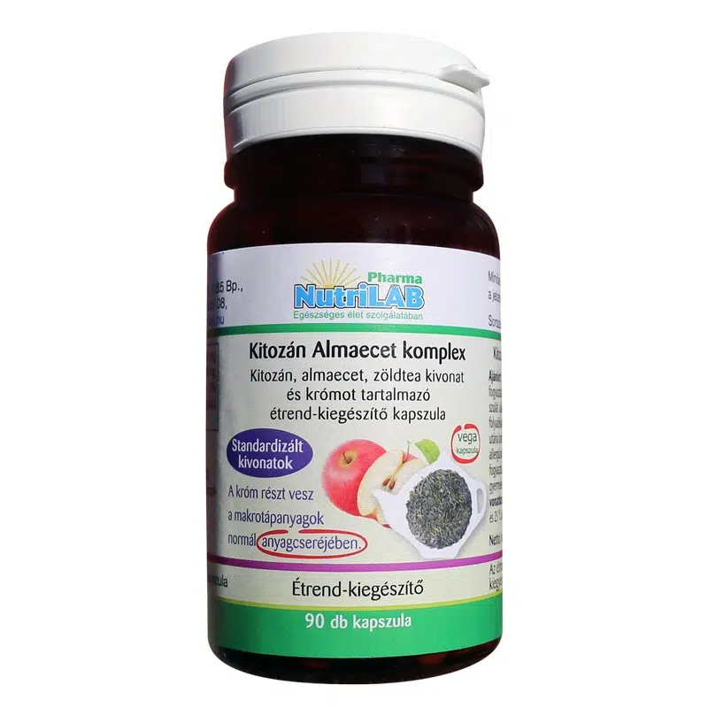Nutrilab Kitozán Almaecet komplex 90db Nutrilab Kitozán Almaecet komplex 90db