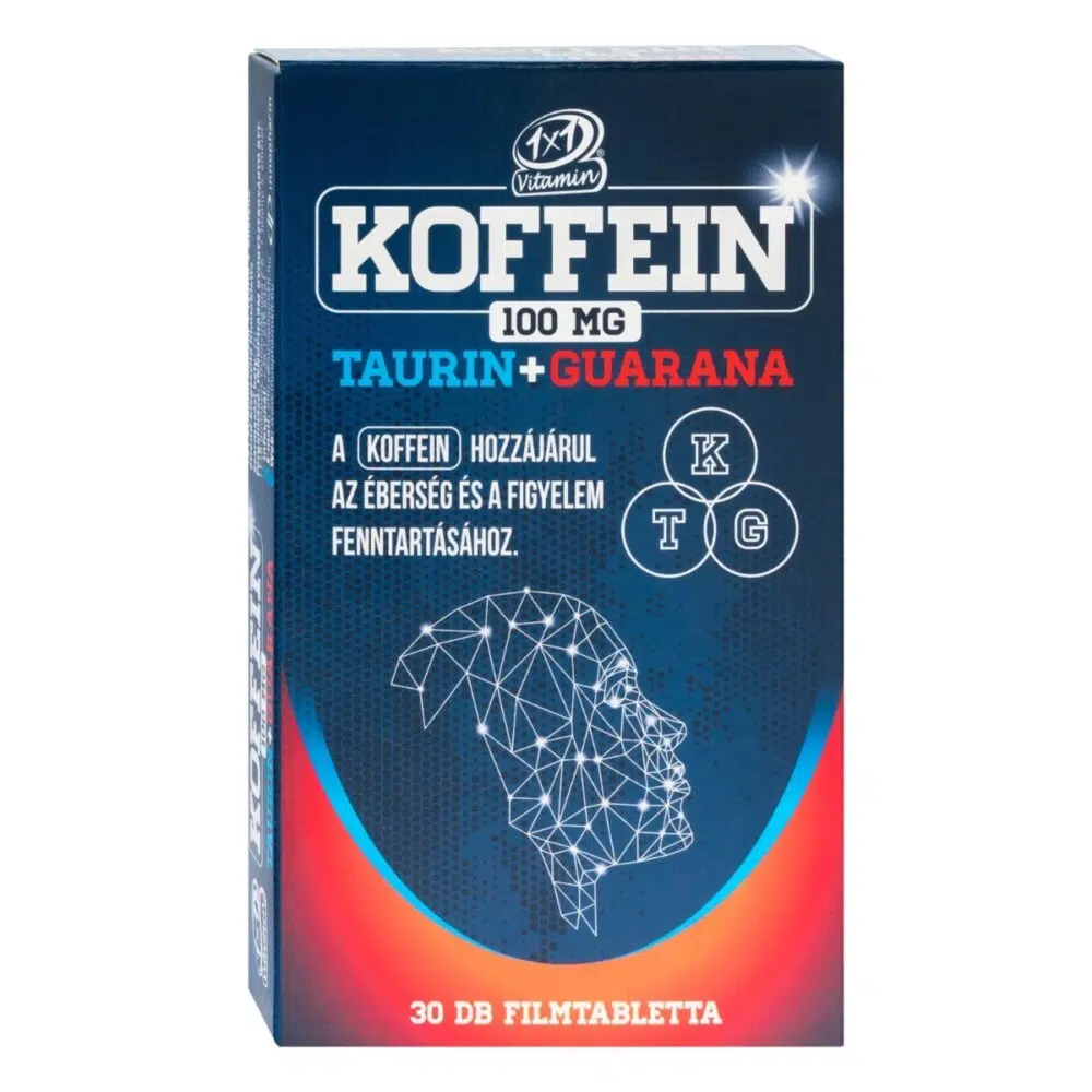 1x1 Vitaday Koffein + Taurin + Guarana étrend-kiegészítő filmtabletta 30db 1x1 Vitaday Koffein + Taurin + Guarana étrend-kiegészítő filmtabletta 30db