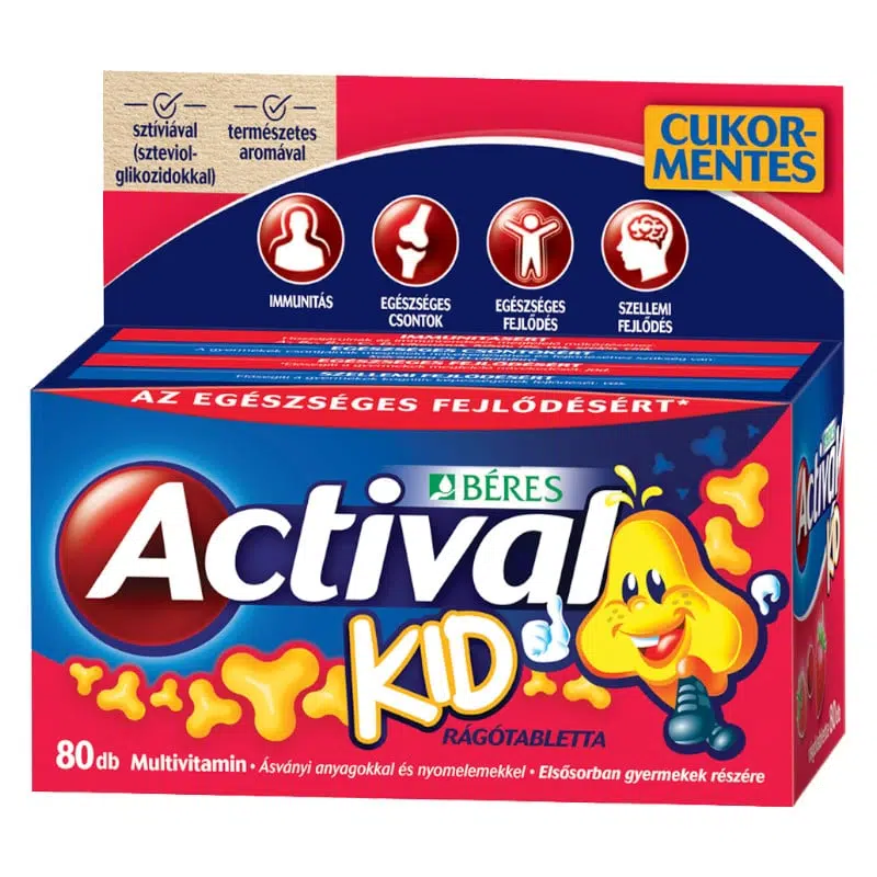 Béres actival kid cukormentes rágótabletta 80db Béres actival kid cukormentes rágótabletta 80db