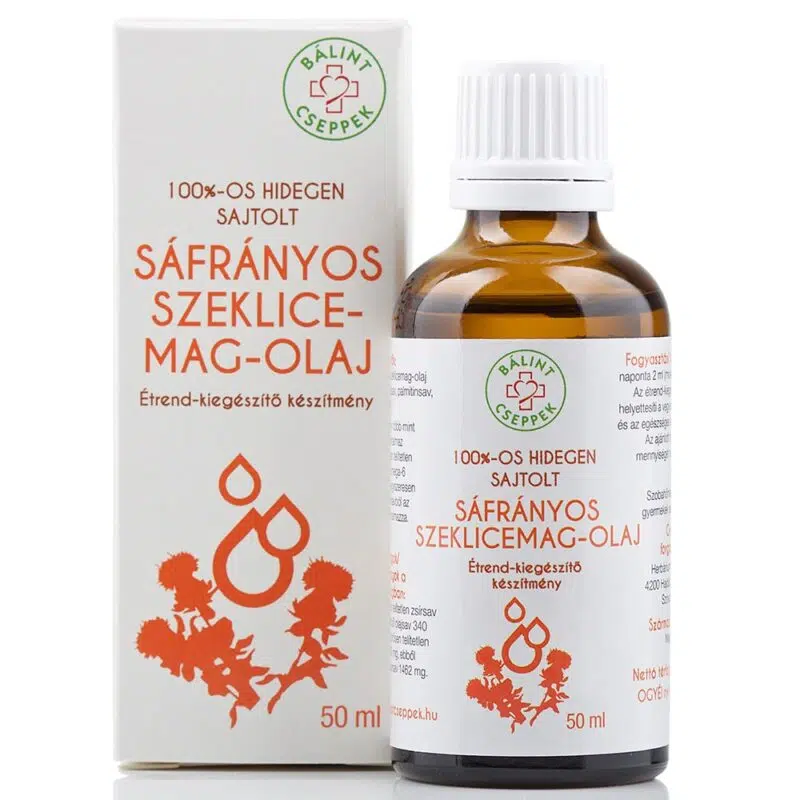 Bálint cseppek sáfrányos szeklicemag-olaj 50ml Bálint cseppek sáfrányos szeklicemag-olaj 50ml