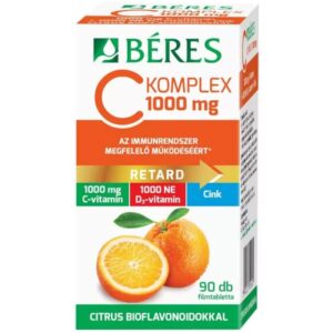 Béres C KOMPLEX 1000 mg filmtabletta, C- és D3-vitamin, cink 90db