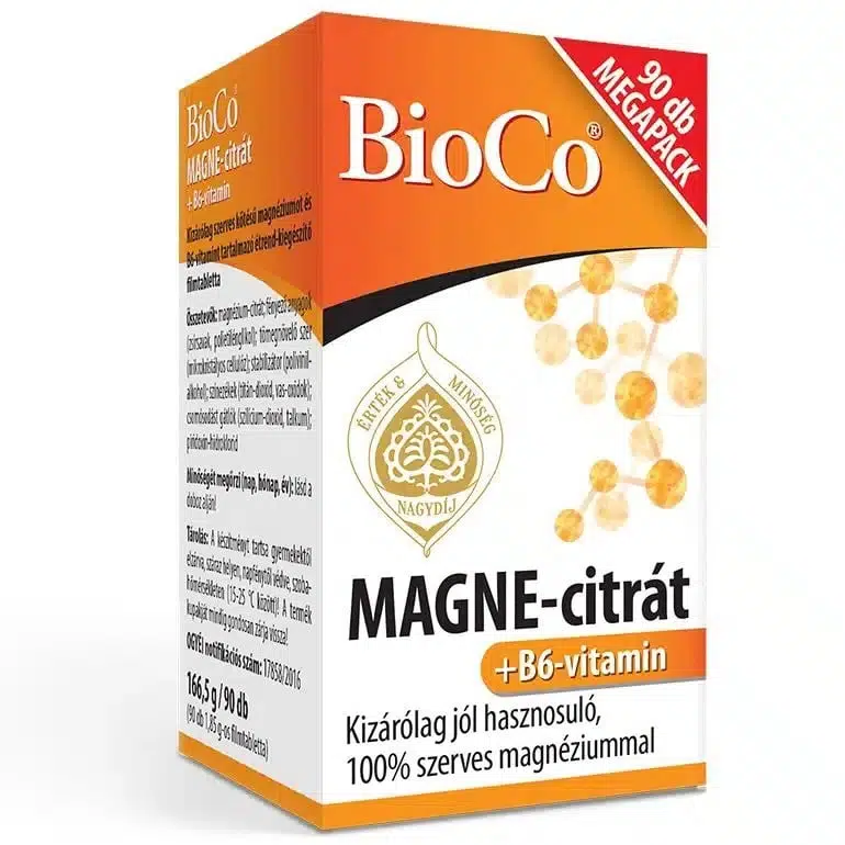 Bioco Magne-citrát + B6 vitamin megapack 90db Bioco Magne-citrát + B6 vitamin megapack 90db
