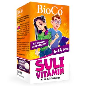 Bioco Suli- Vitamin rágótabletta CITROM ízű 90db + AJÁNDÉK 15db rágótabletta