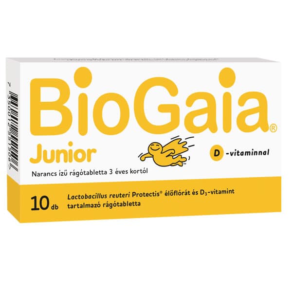 BioGaia Junior D-vitamin narancs rágótabletta 10db BioGaia Junior D-vitamin narancs rágótabletta 10db