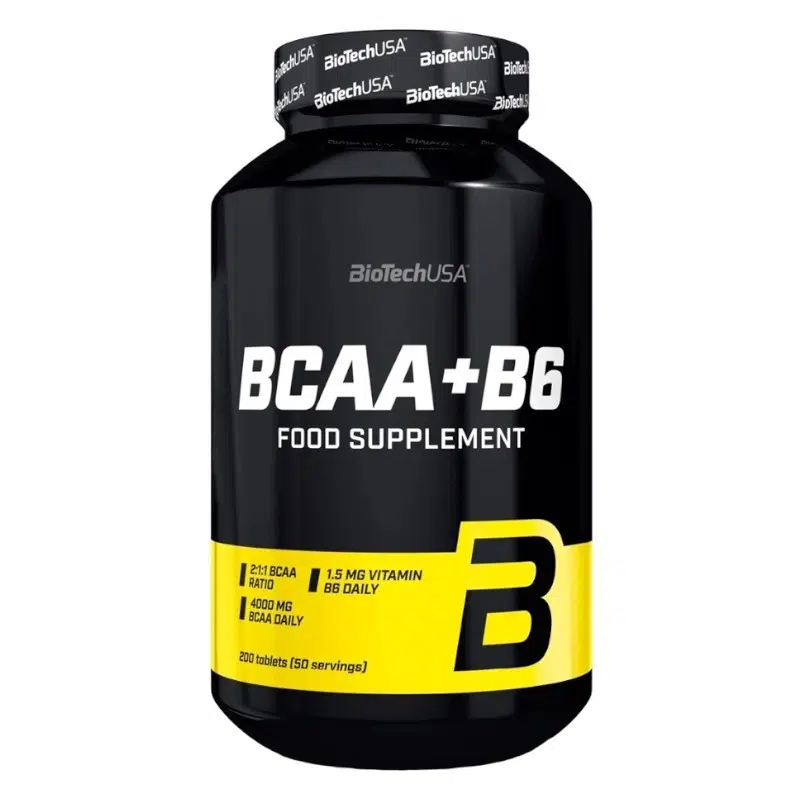 Biotech BCAA + B6 200db kapszula Biotech BCAA + B6 200db kapszula