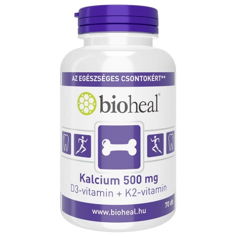 Bioheal kalcium+d3+k2 vitamin tabletta 70 db Bioheal kalcium+d3+k2 vitamin tabletta 70 db