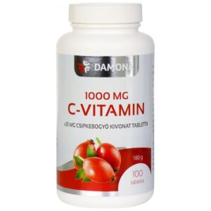 Damona C-vitamin 1000 mg + 25mg csipkebogyó 100db tabletta