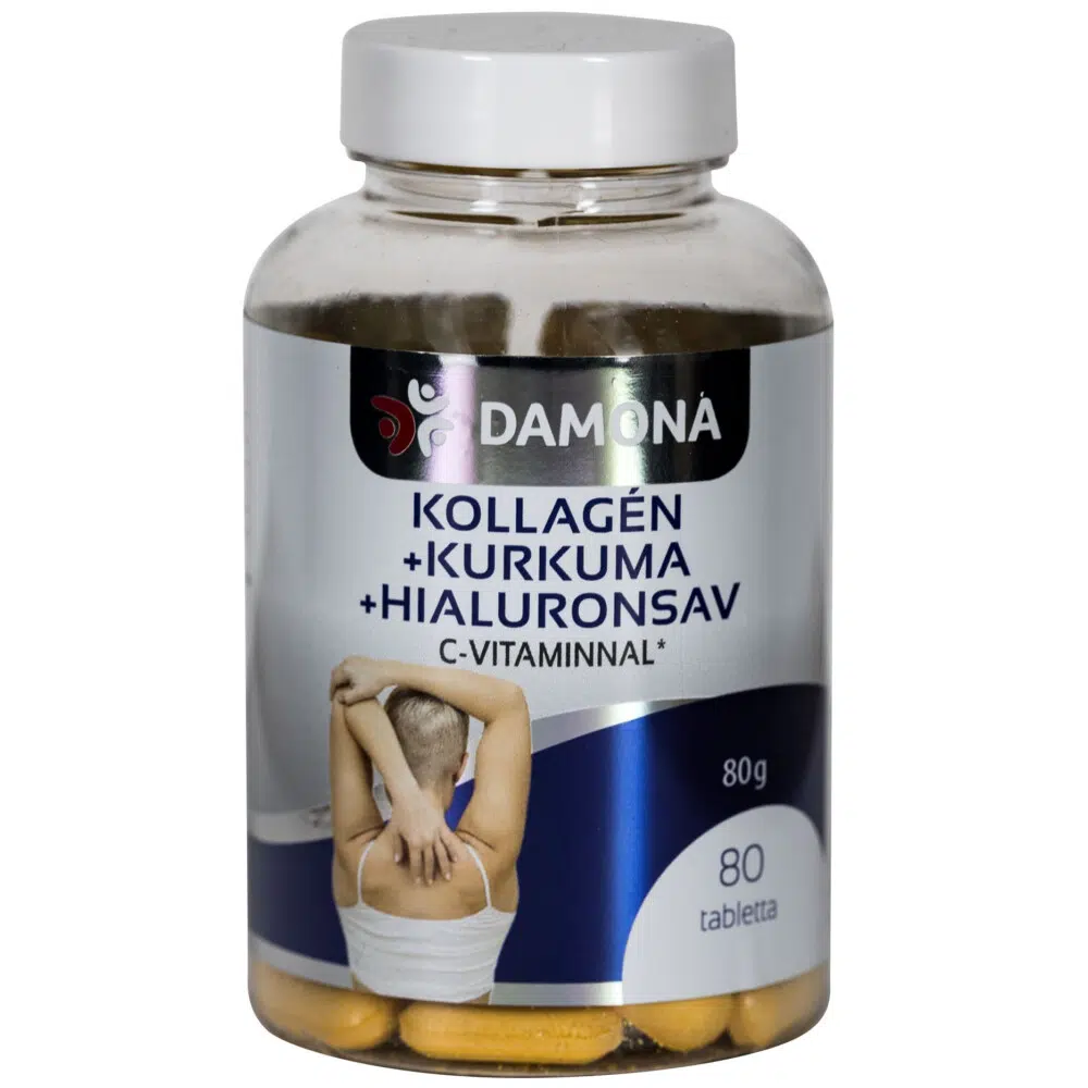 Damona kollagén+kurkuma+hialuronsav+C-vitamin tabletta 80db Damona kollagén+kurkuma+hialuronsav+C-vitamin tabletta 80db