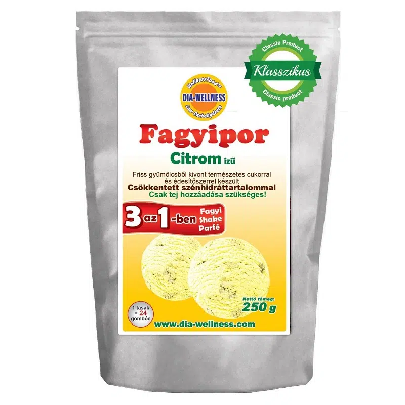 Dia-wellness fagylaltpor citrom 250g Dia-wellness fagylaltpor citrom 250g