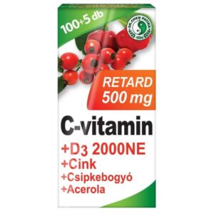 Dr.Chen C-vitamin 500mg+D3-vitamin+cink RETARD tabletta 105db