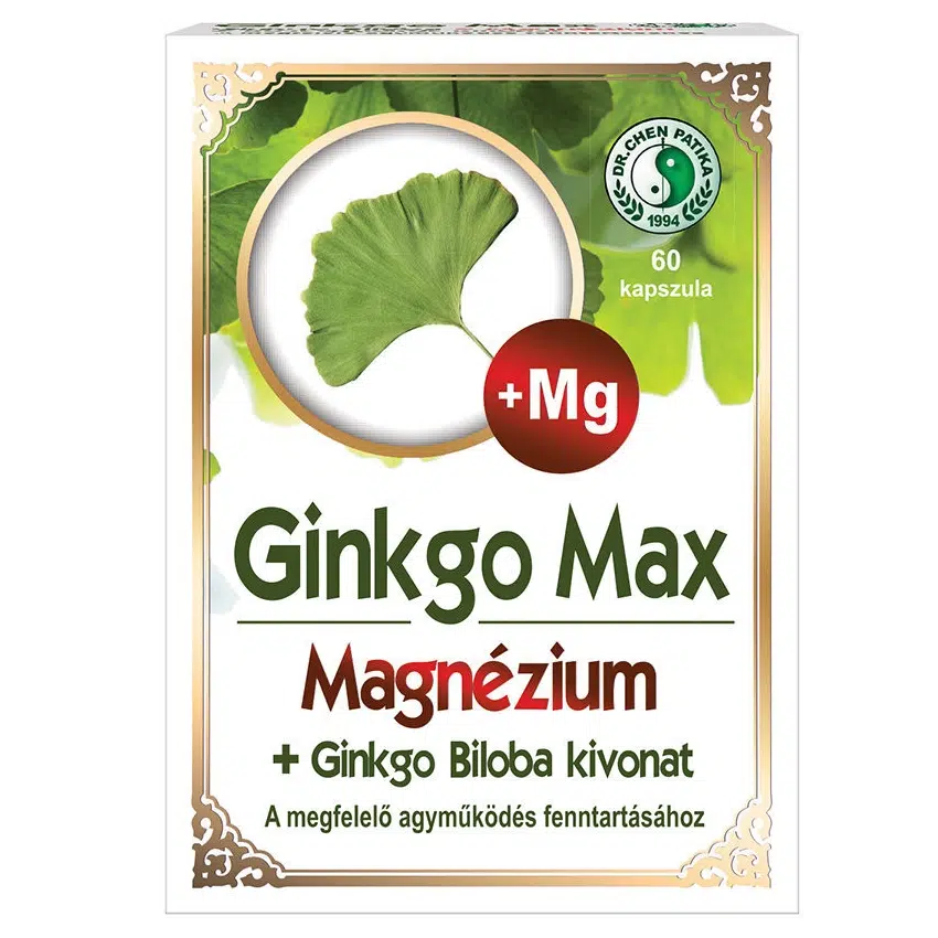 Dr.chen Ginkgo Max Magnéziummal kapszula 60db Dr.chen Ginkgo Max Magnéziummal kapszula 60db