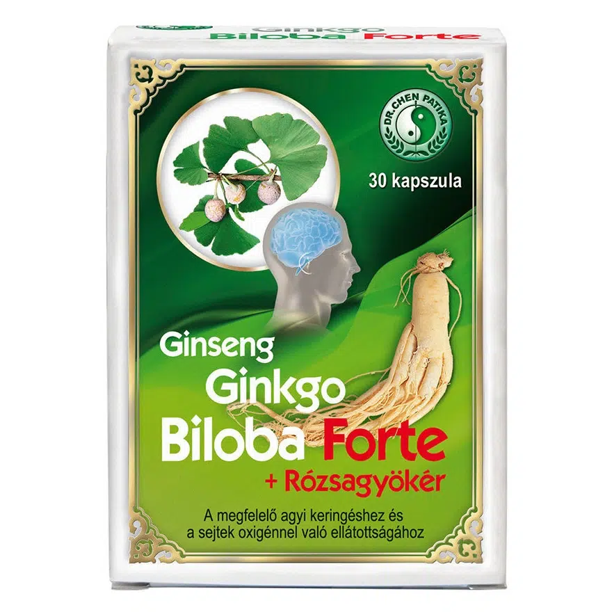 Dr.chen ginseng ginkgo forte + rózsagyökér kapszula 30db Dr.chen ginseng ginkgo forte + rózsagyökér kapszula 30db