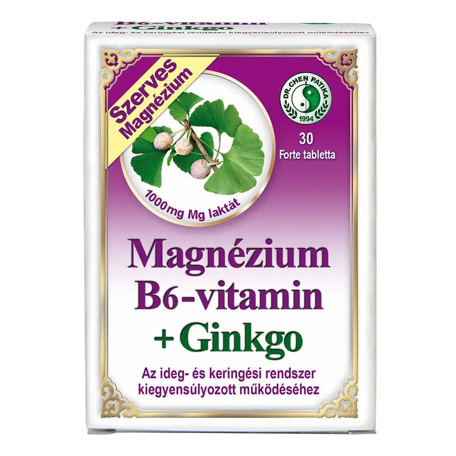 Dr.chen Szerves Magnézium B6 + Ginkgo 30db Dr.chen Szerves Magnézium B6 + Ginkgo 30db