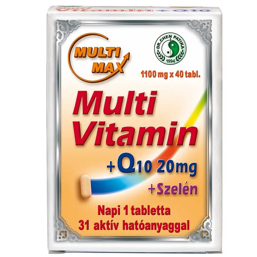 Dr.chen multimax vitamin+q10+szelén tabl 40 db Dr.chen multimax vitamin+q10+szelén tabl 40 db