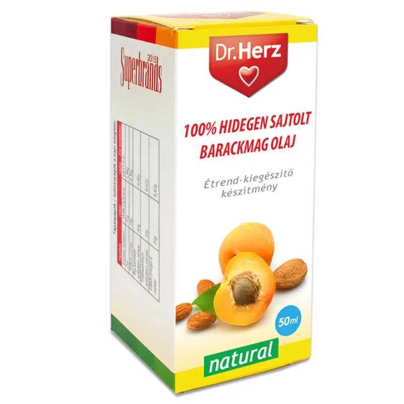 Dr. Herz Sárgabarackmag olaj 100% hidegen sajtolt 50ml Dr. Herz Sárgabarackmag olaj 100% hidegen sajtolt 50ml