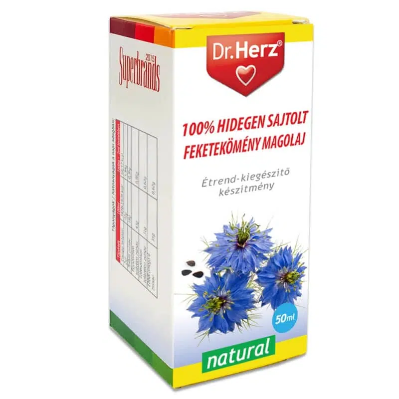 Dr. Herz Feketekömény magolaj 100% hidegen sajtolt 50ml Dr. Herz Feketekömény magolaj 100% hidegen sajtolt 50ml