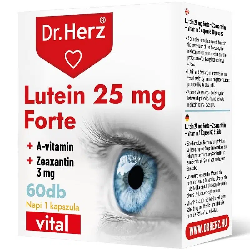 Dr. Herz Lutein Forte 25 mg kapszula 60db dobozos Dr. Herz Lutein Forte 25 mg kapszula 60db dobozos