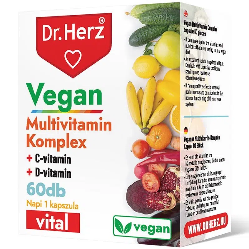 Dr. Herz Vegan Multivitamin komplex kapszula 60db Dr. Herz Vegan Multivitamin komplex kapszula 60db