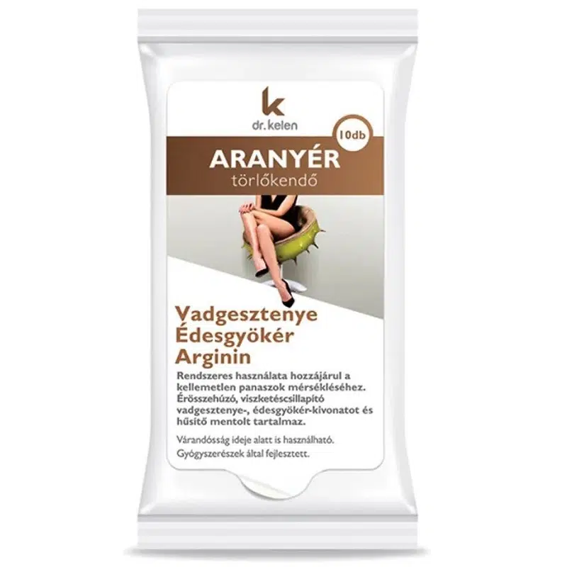 Dr.Kelen aranyér törlőkendő 10 db Dr.Kelen aranyér törlőkendő 10 db