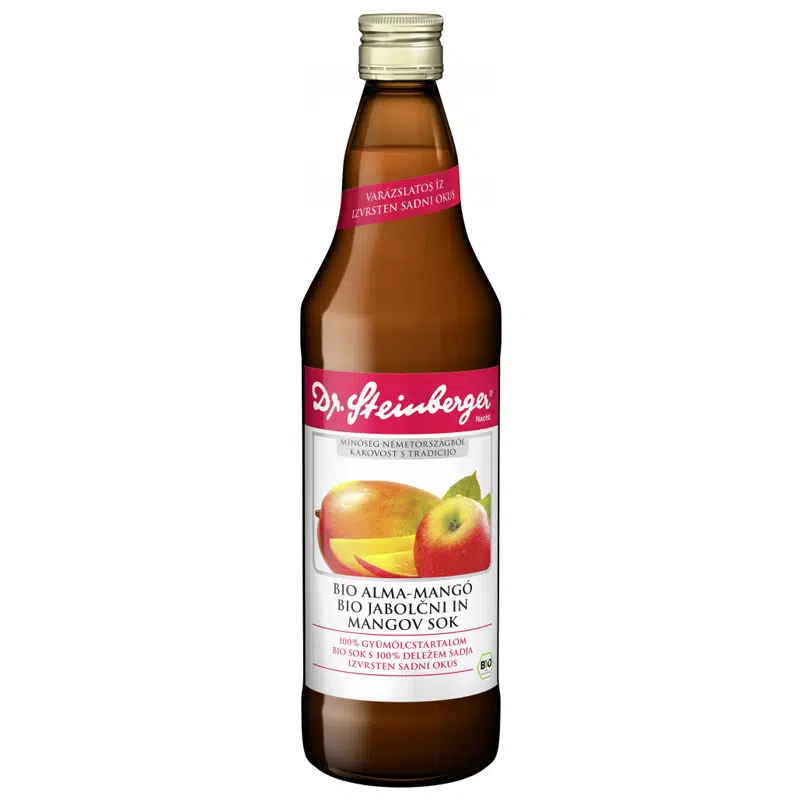 Dr. Steinberger BIO alma-mangó gyümölcslé 750ml Dr. Steinberger BIO alma-mangó gyümölcslé 750ml