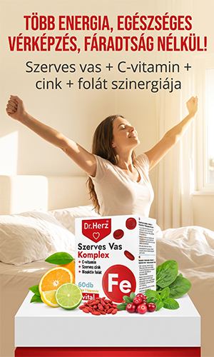 Dr. Herz Szerves Vas komplex+C-vitamin+Szerves Cink+Folát kapszula – 60db