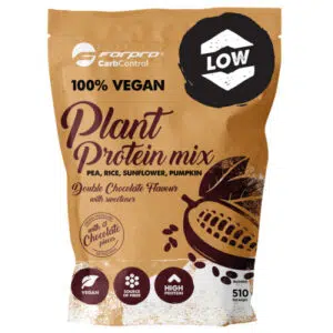 Forpro Low Carb 100% Vegan Plant Protein Mix-Double Chocolate 510 g