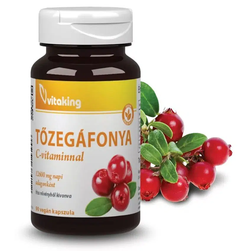 Vitaking Tőzegáfonya C-vitaminnal kapszula 90db Vitaking Tőzegáfonya C-vitaminnal kapszula 90db