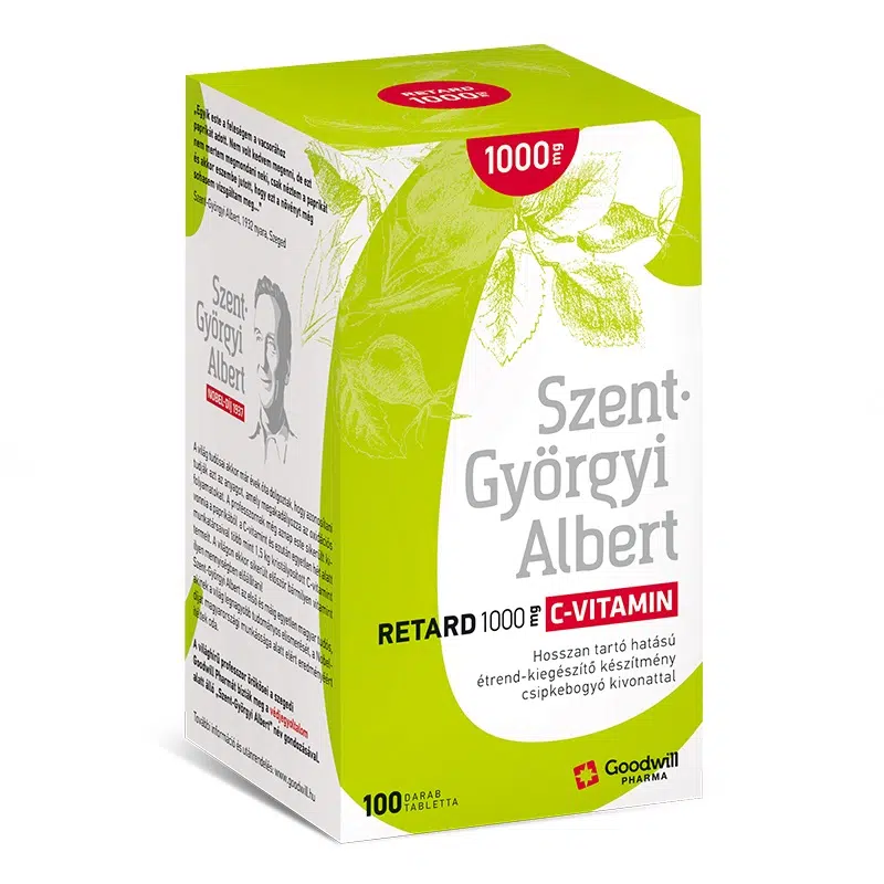Goodwill Szent-Györgyi Albert C-vitamin 1000mg RETARD tabletta 100db Goodwill Szent-Györgyi Albert C-vitamin 1000mg RETARD tabletta 100db