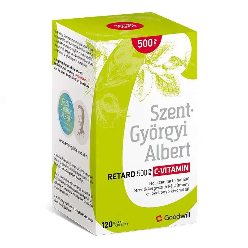 Goodwill Szent-Györgyi Albert C-vitamin 500mg RETARD tabletta 120db Goodwill Szent-Györgyi Albert C-vitamin 500mg RETARD tabletta 120db