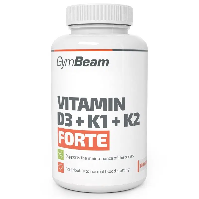 GymBeam D3+K1+K2 Forte vitamin 120db GymBeam D3+K1+K2 Forte vitamin 120db