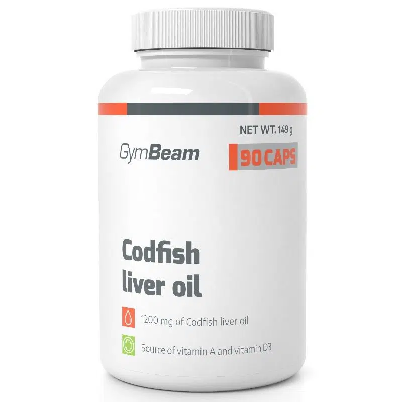 GymBeam CODFISH LIVER OIL (Tőkehalmáj olaj) 90db GymBeam CODFISH LIVER OIL (Tőkehalmáj olaj) 90db