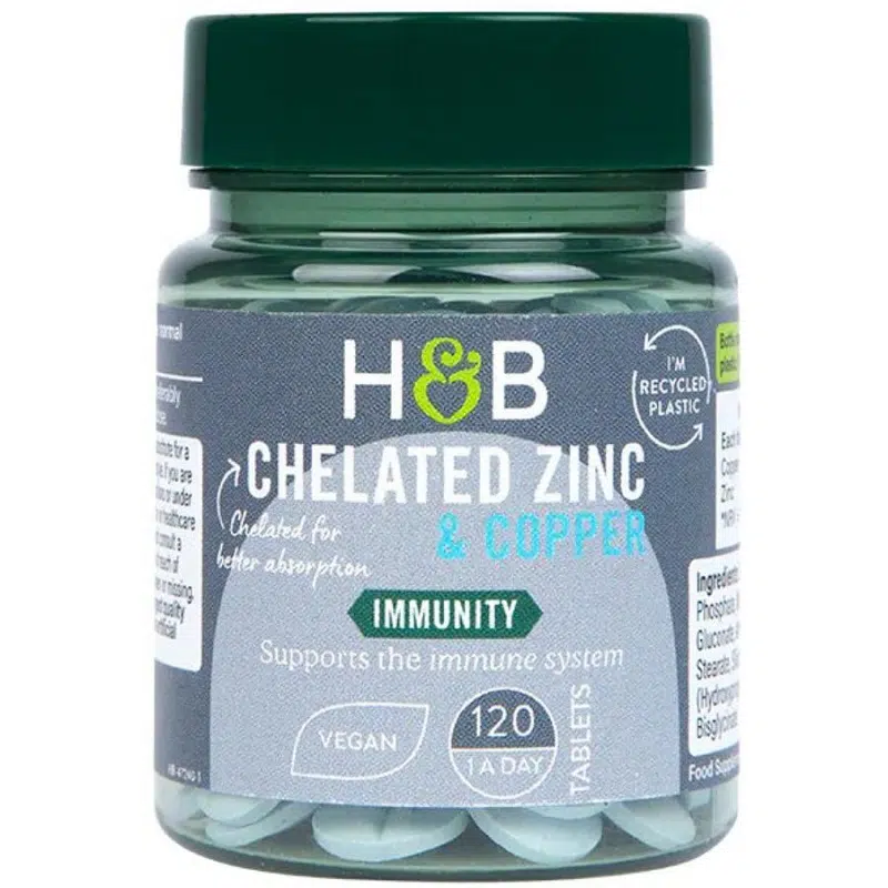 H&B Cink 15 mg+Réz tabletta 120 db (KICSI!) H&B Cink 15 mg+Réz tabletta 120 db (KICSI!)