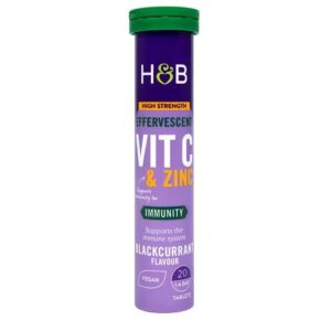 H&B C+Cink pezsgőtabletta feketeribizli 20 db
