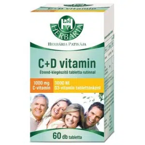 Herbária C+D-vitamin C 1000 mg+D 3000 NE filmtabletta 60db