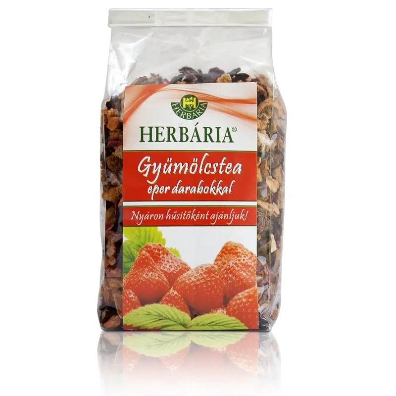 Herbária gyümölcstea eper darabokkal 120g Herbária gyümölcstea eper darabokkal 120g