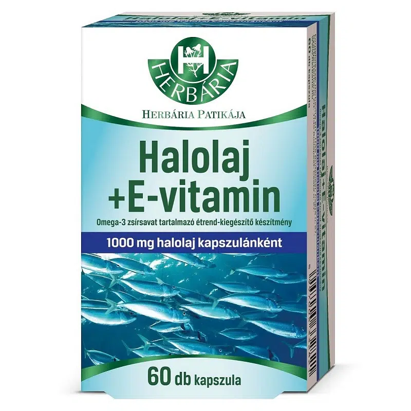 Herbária halolaj+e-vitamin kapszula 60 db Herbária halolaj+e-vitamin kapszula 60 db