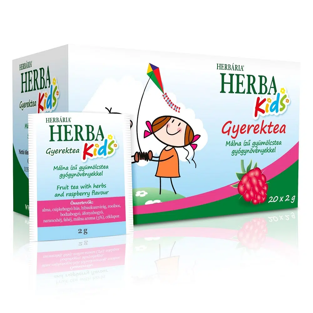 Herbária Kids Gyerek málna ízű tea 20 filter Herbária Kids Gyerek málna ízű tea 20 filter