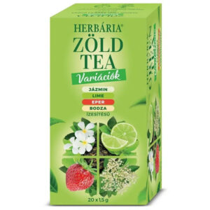 Herbária zöld tea variációk - jázmin,lime,eper,bodza 4x5 db