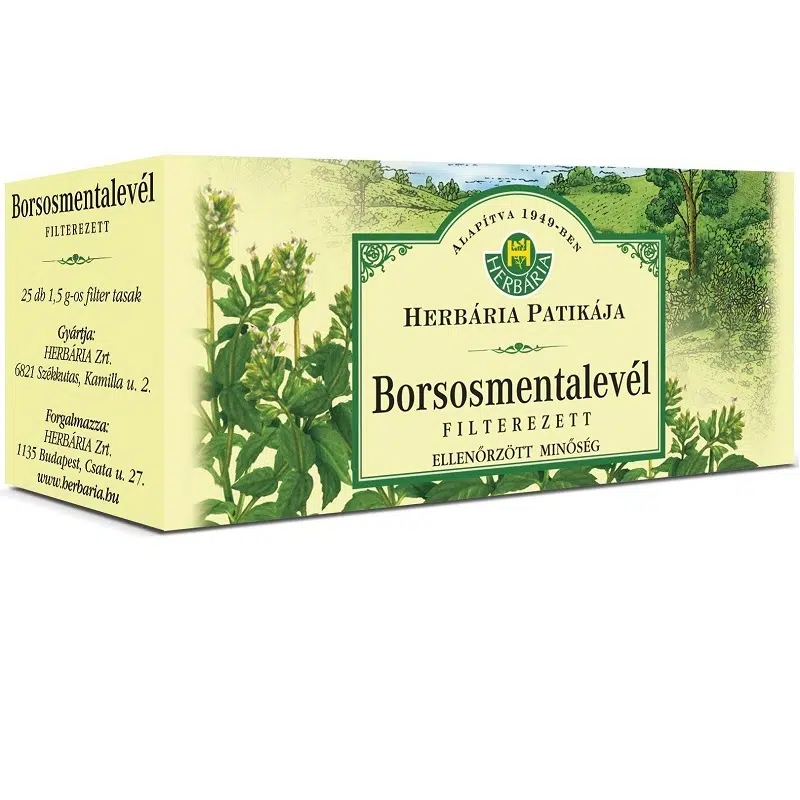 Herbária borsmentalevél tea filteres 25x Herbária borsmentalevél tea filteres 25x