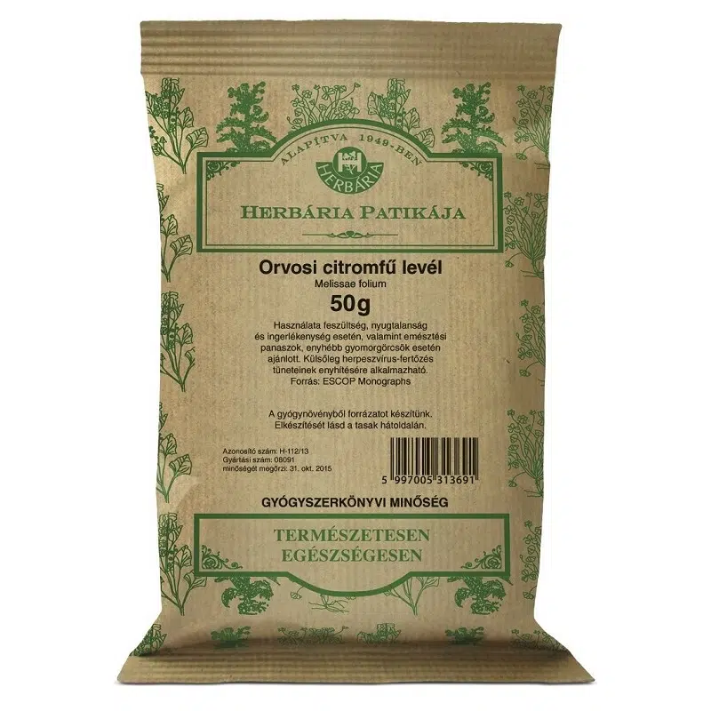 Herbária Orvosi citromfű levél tea 50g Herbária Orvosi citromfű levél tea 50g