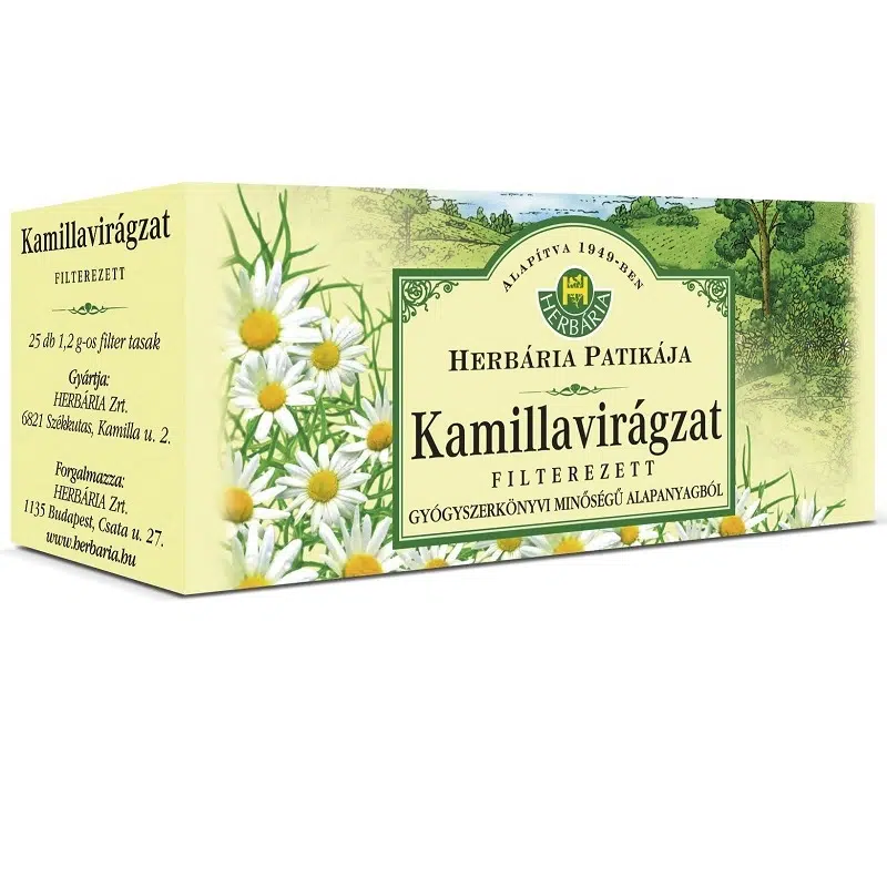 Herbária kamillavirág 25x1,2g filter/doboz Herbária kamillavirág 25x1,2g filter/doboz